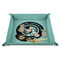 WBCCI Heritage logo 9" x 9" Teal Leatherette Snap Up Tray - STYLED