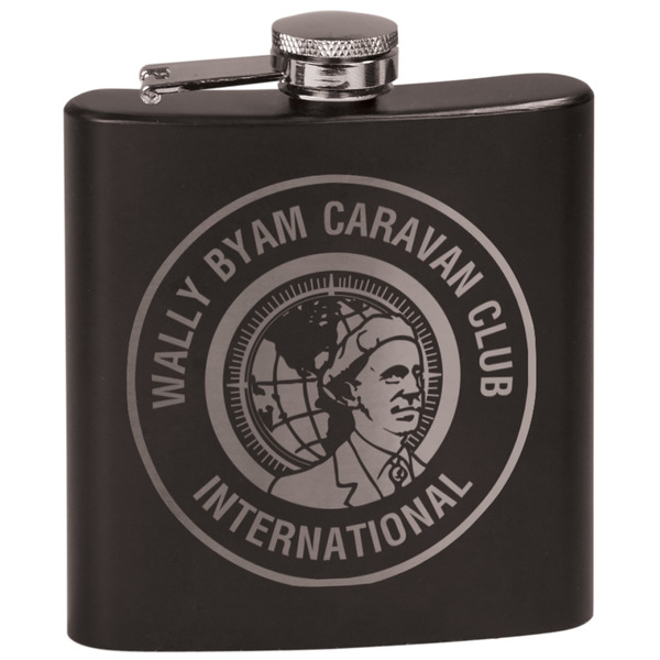 Custom WBCCI Heritage logo Black Flask Set