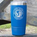 WBCCI Heritage logo 20 oz Stainless Steel Tumbler - Royal Blue - Single-Sided