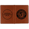 WBCCI Heritage logo Cognac Leather Passport Holder Outside Double Sided - Apvl