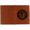 WBCCI Heritage logo Cognac Leather Passport Holder Outside Single Sided - Apvl