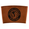 WBCCI Heritage logo Cognac Leatherette Mug Sleeve - Flat