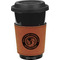 WBCCI Heritage logo Cognac Leatherette Mug Sleeve - Front