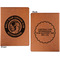 WBCCI Heritage logo Cognac Leatherette Portfolios with Notepad - Large - Double Sided - Apvl