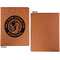 WBCCI Heritage logo Cognac Leatherette Portfolios with Notepad - Large - Single Sided - Apvl