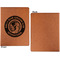 WBCCI Heritage logo Cognac Leatherette Portfolios with Notepad - Small - Single Sided- Apvl