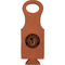 WBCCI Heritage logo Cognac Leatherette Wine Totes - Single Front