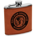 WBCCI Heritage logo Leatherette Wrapped Stainless Steel Flask