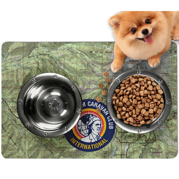 Custom WBCCI Heritage logo Dog Food Mat - Small