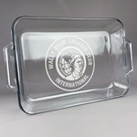 WBCCI Heritage logo Glass Baking Dish with Truefit Lid - 13in x 9in