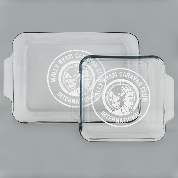 Custom WBCCI Heritage logo Glass Baking & Cake Dish Set - 13in x 9in & 8in x 8in