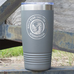 WBCCI Heritage logo 20 oz Stainless Steel Tumbler - Grey - Double-Sided