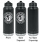 WBCCI Heritage logo Laser Engraved Water Bottles - 2 Styles - Front & Back View