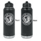 WBCCI Heritage logo Laser Engraved Water Bottles - Front & Back Engraving - Front & Back View