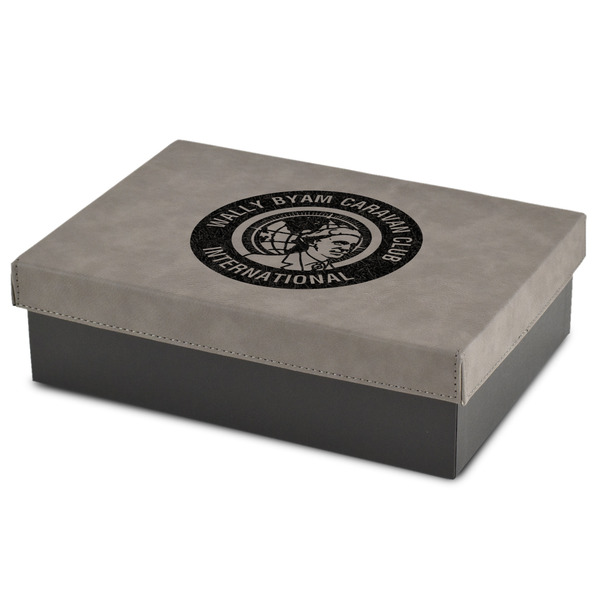 Custom WBCCI Heritage logo Gift Boxes w/ Engraved Leather Lid