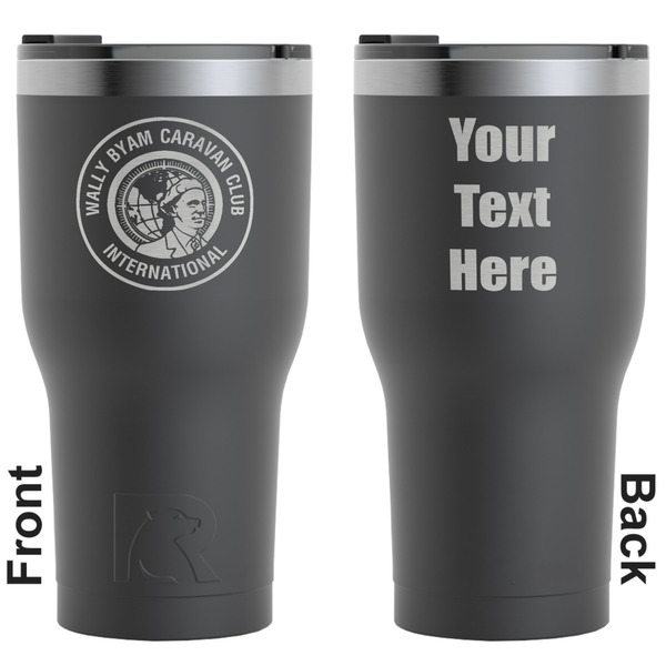 Custom WBCCI Heritage logo RTIC Tumbler - Black - Laser Engraved - Double-Sided