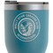 WBCCI Heritage logo RTIC Tumbler - Dark Teal - Close Up