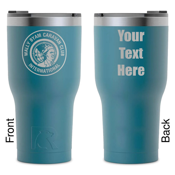 Custom WBCCI Heritage logo RTIC Tumbler - Dark Teal - Laser Engraved - Double-Sided