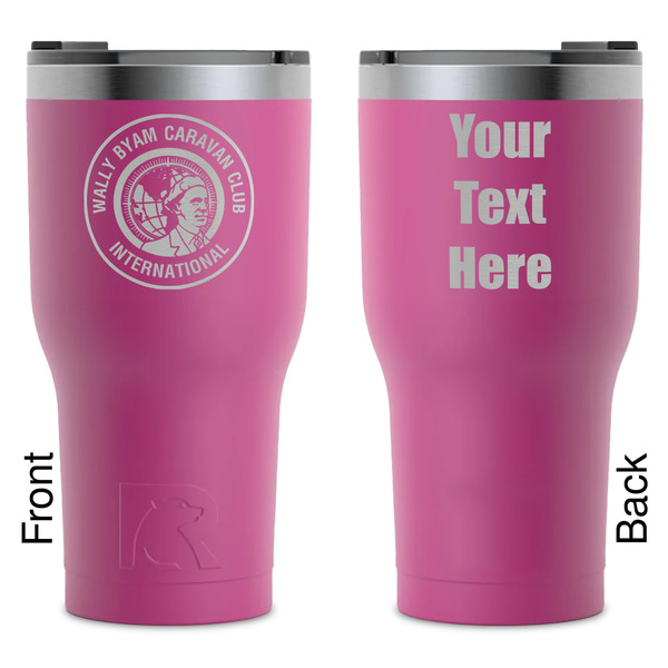 Custom WBCCI Heritage logo RTIC Tumbler - Magenta - Laser Engraved - Double-Sided