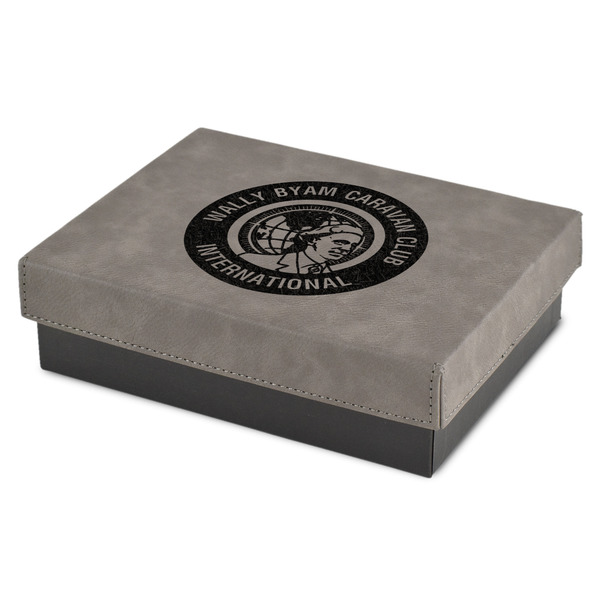 Custom WBCCI Heritage logo Gift Box w/ Engraved Leather Lid - Small