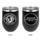 WBCCI Heritage logo Stainless Wine Tumblers - Black - Double Sided - Approval