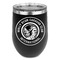 WBCCI Heritage logo Stainless Wine Tumblers - Black - Single Sided - Front