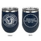 WBCCI Heritage logo Stainless Wine Tumblers - Navy - Double Sided - Approval