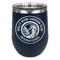 WBCCI Heritage logo Stainless Wine Tumblers - Navy - Double Sided - Front