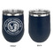 WBCCI Heritage logo Stainless Wine Tumblers - Navy - Single Sided - Approval