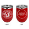 WBCCI Heritage logo Stainless Wine Tumblers - Red - Double Sided - Approval