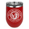 WBCCI Heritage logo Stainless Wine Tumblers - Red - Double Sided - Front