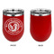 WBCCI Heritage logo Stainless Wine Tumblers - Red - Single Sided - Approval