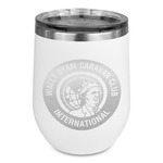 WBCCI Heritage logo Stemless Stainless Steel Wine Tumbler - White - Single-Sided