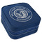 WBCCI Heritage logo Travel Jewelry Boxes - Leather - Navy Blue - Angled View