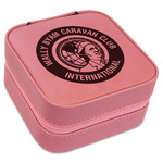 WBCCI Heritage logo Travel Jewelry Boxes - Pink Leather