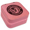 WBCCI Heritage logo Travel Jewelry Boxes - Leather - Pink - Angled View