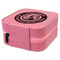 WBCCI Heritage logo Travel Jewelry Boxes - Leather - Pink - View from Rear