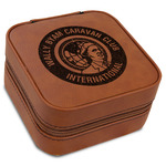 WBCCI Heritage logo Travel Jewelry Box - Rawhide Leather