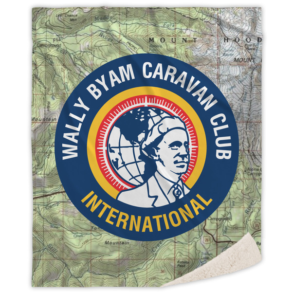 Custom WBCCI Heritage logo Sherpa Throw Blanket - 50" x 60"