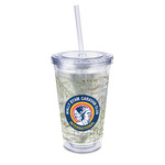 WBCCI Heritage logo 16 oz Double Wall Acrylic Tumbler with Lid & Straw - Full Print