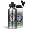 WBCCI logo Aluminum Water Bottles - MAIN (white &silver)