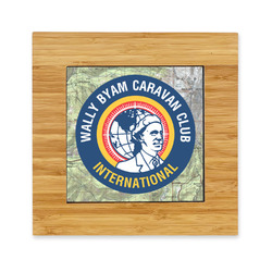 WBCCI Heritage logo Bamboo Trivet with Ceramic Tile Insert