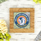 WBCCI logo Bamboo Trivet with 6" Tile - LIFESTYLE