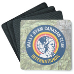 WBCCI Heritage logo Square Rubber Backed Coasters - Set of 4