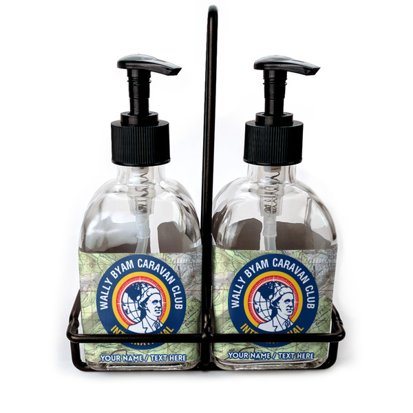 Custom WBCCI Heritage logo Glass Soap & Lotion Bottle Set