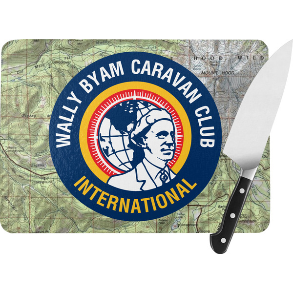 Custom WBCCI Heritage logo Rectangular Glass Cutting Board