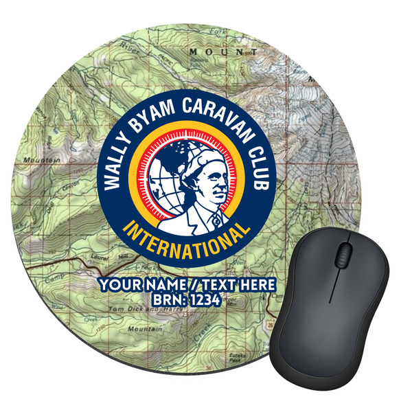 Custom WBCCI Heritage logo Round Mouse Pad