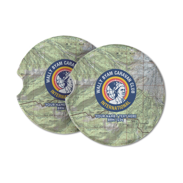 Custom WBCCI Heritage logo Sandstone Car Coasters