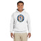 WBCCI logo White Hoodie on Model - Front