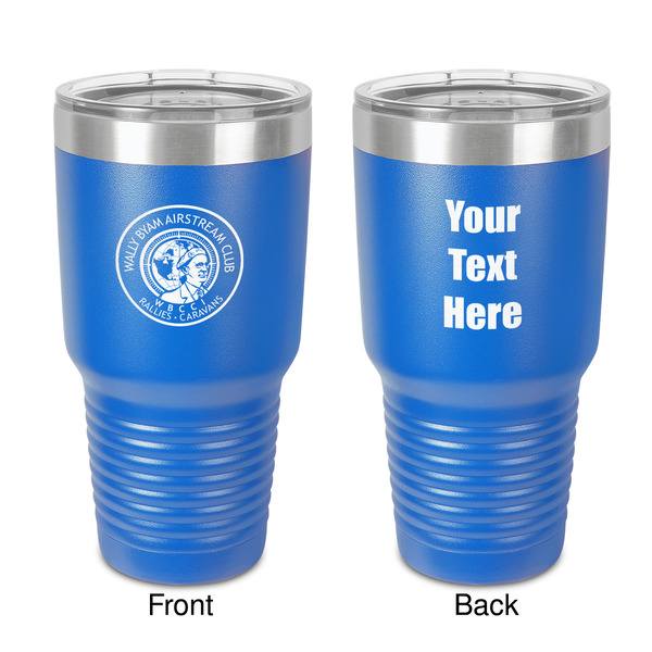 Custom Wally Byam Airstream Club logo 30 oz Stainless Steel Tumbler - Royal Blue - Double-Sided